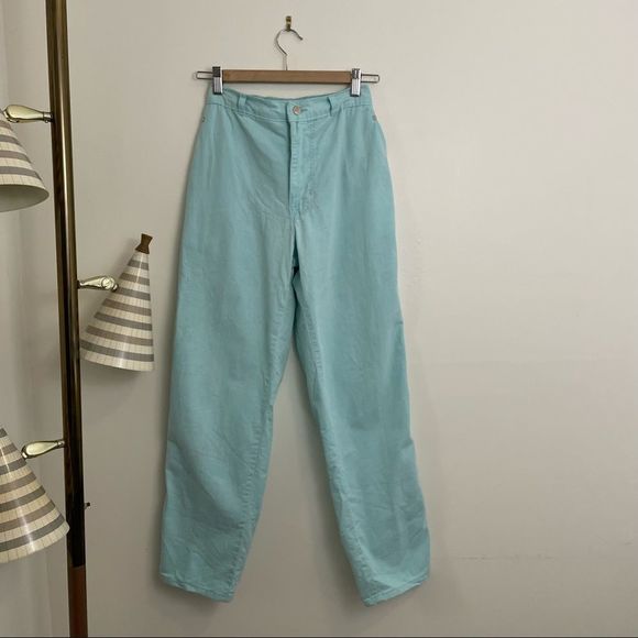 Vintage | 1980s Sky Blue Rainbow Pants - Picture 4 of 16